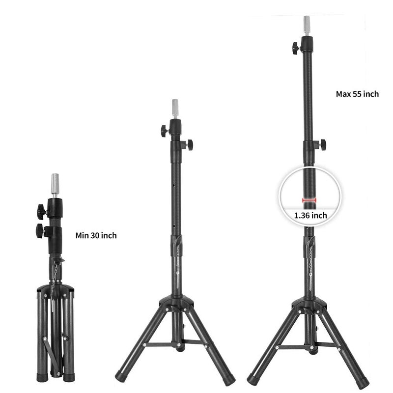AliLeader 55 Inch Wig Stand Tripod with Head Heavy Duty Wig Stand Tripod Wig Head Stand Wig Tripod Stand with Tool Tray (Mannequin Head Not Included) - Image 2